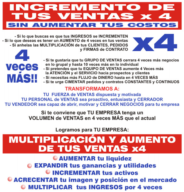 Volante cursos de ventas