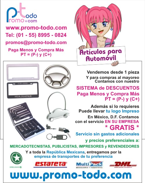 Artculos promocionales para automviles